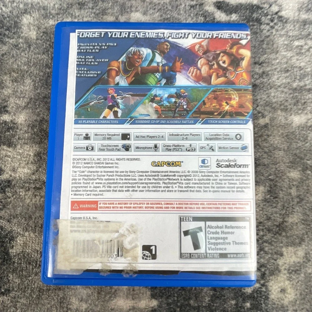 Street Fighter X Tekken Sony PlayStation PS Vita Game Capcom 55 Characters Ryu